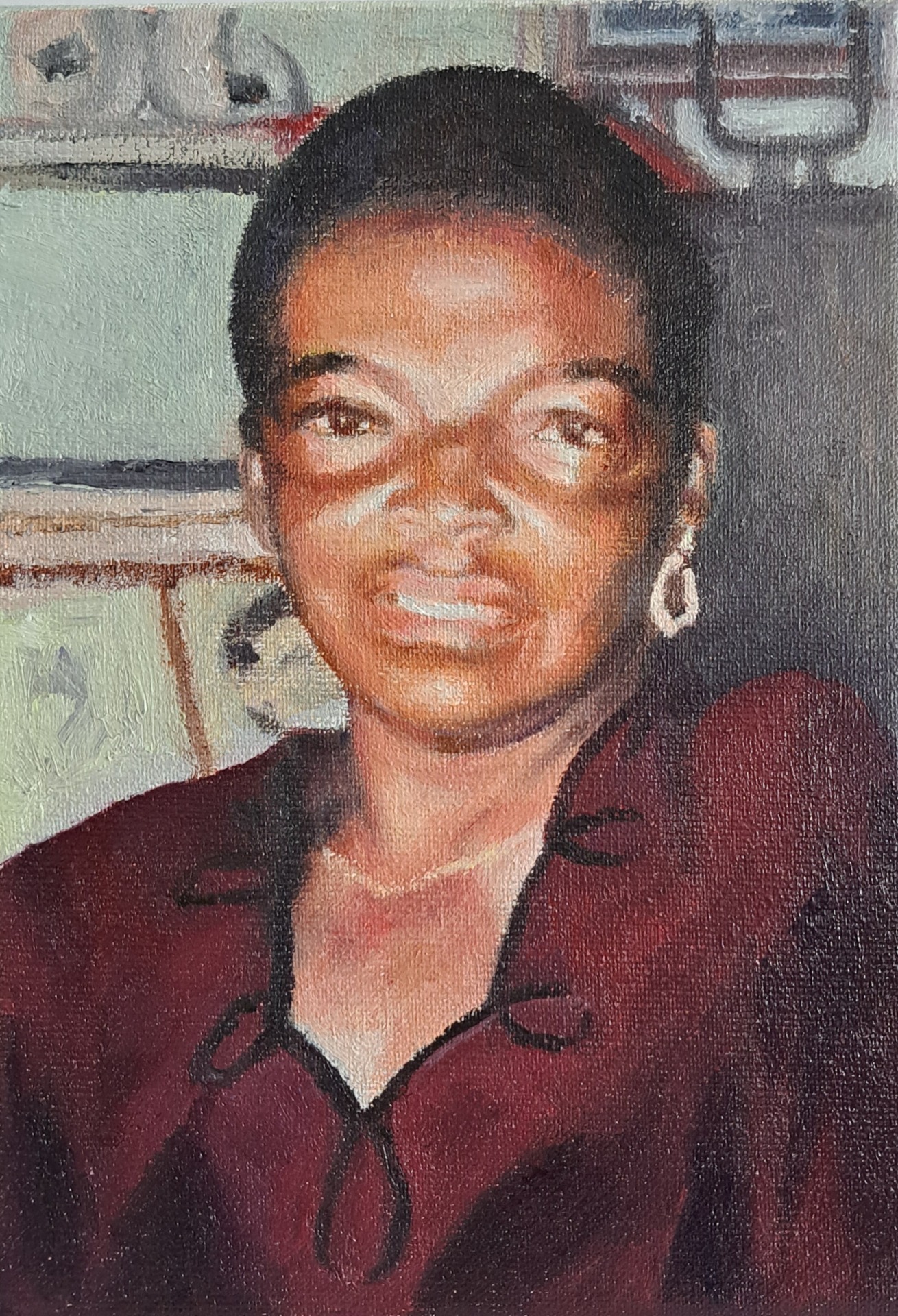 'La madre de Ramón', olieverf op linnen, 18 x 24 cm